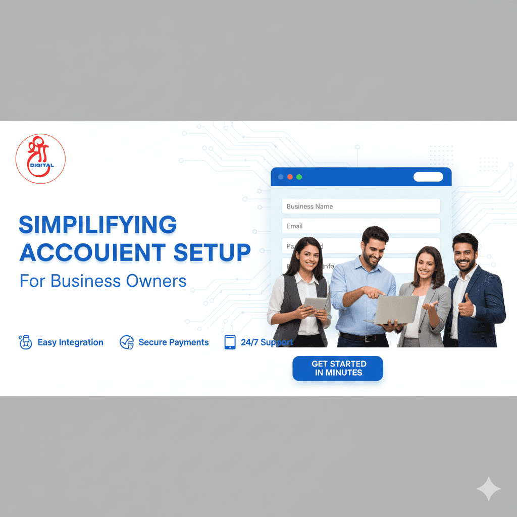 eCommerce account setup process