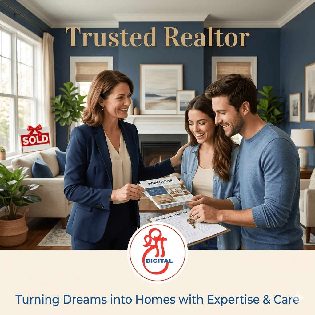 Professional realtor with care